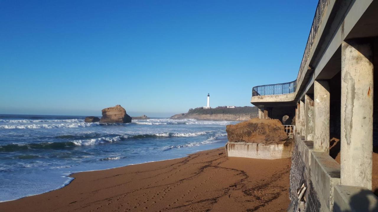 Studio Et Piscine Sur La Grande Plage Биарриц Экстерьер фото